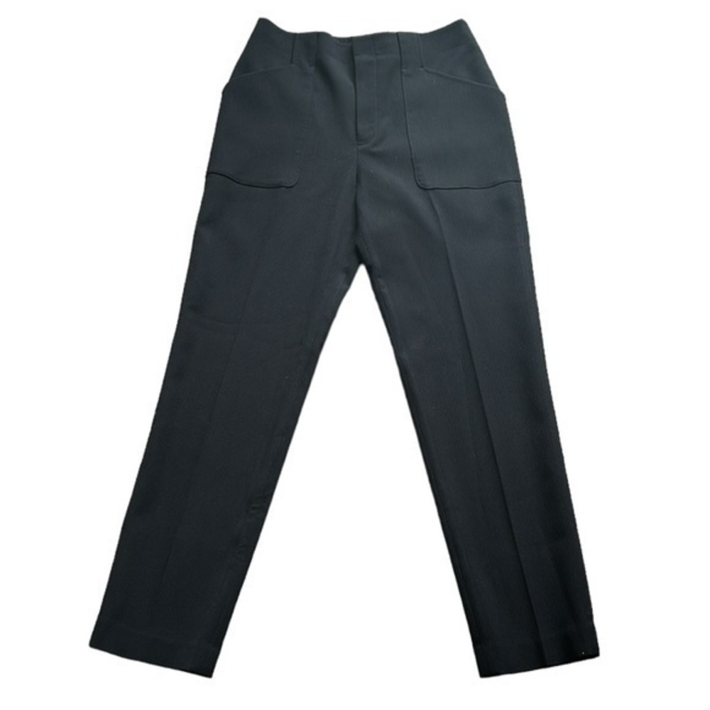 Club Monaco High Waist Ribbed Straight Leg Black Pants Size 4